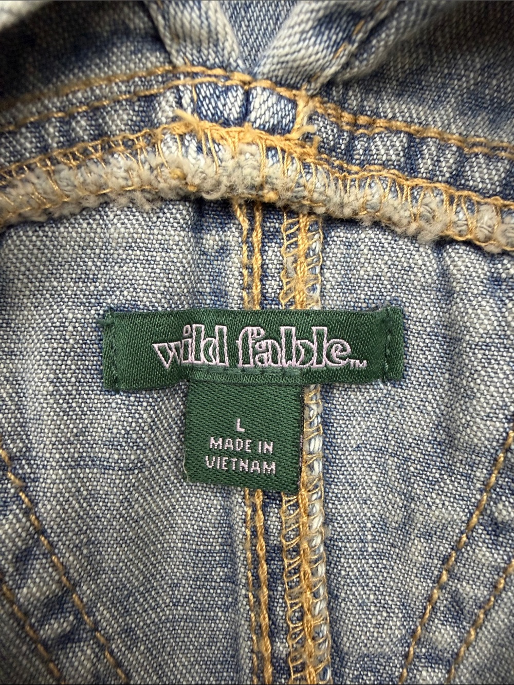 wild fable Light Blue Denim Overall Jean Shorts - Picture 8 of 10